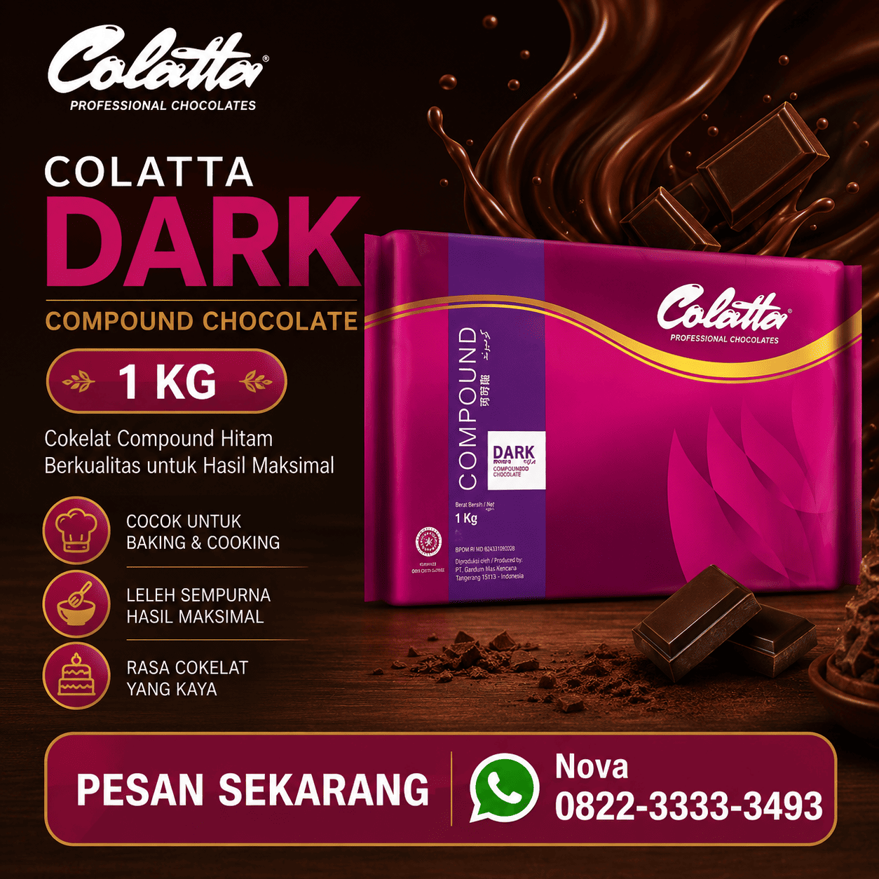 COLATTA DARK 1KG(DOS=12)(MEI27)